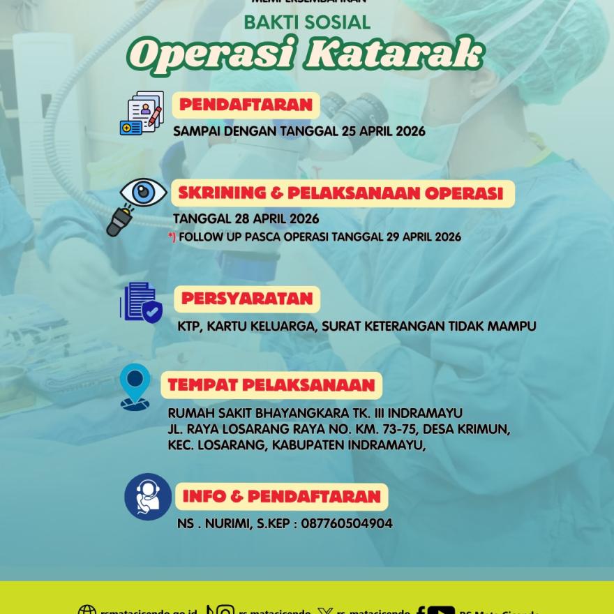 Operasi Katarak Gratis di Indramayu